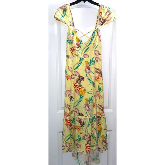 Urban Outfitters Siren Strappy Back Midi Dress size M NWT Seashell Print - Picture 3 of 13